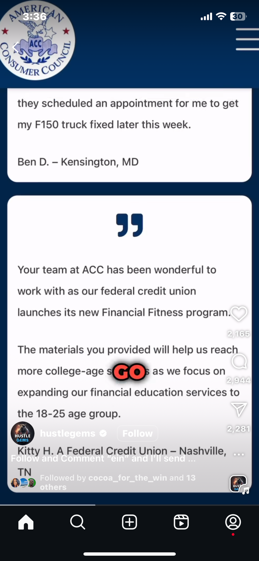 ACC Credit Union Partnership