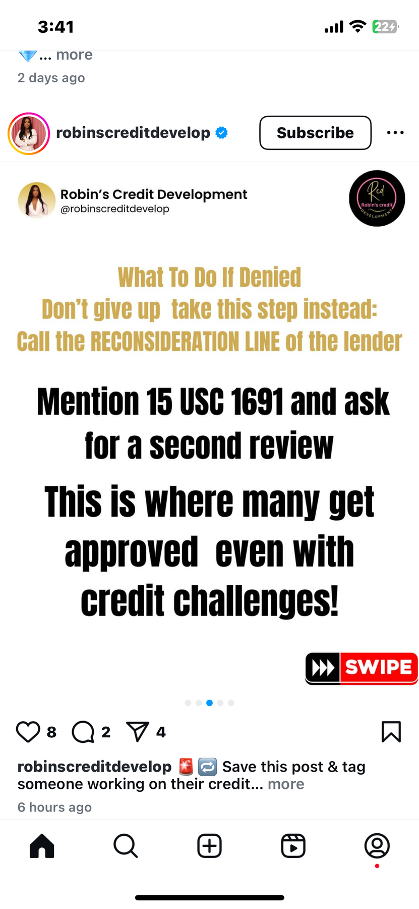 15 USC 1691 Reconsideration