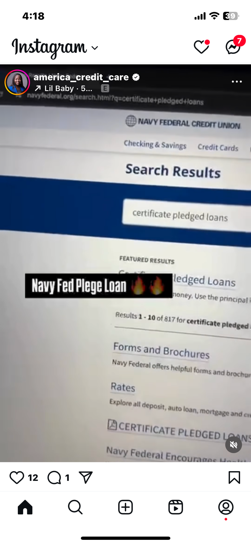 Navy Federal Pledge Loan