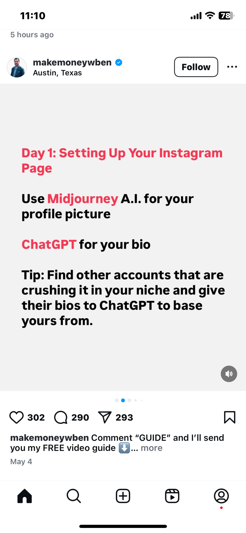 makemoneywben Instagram Setup