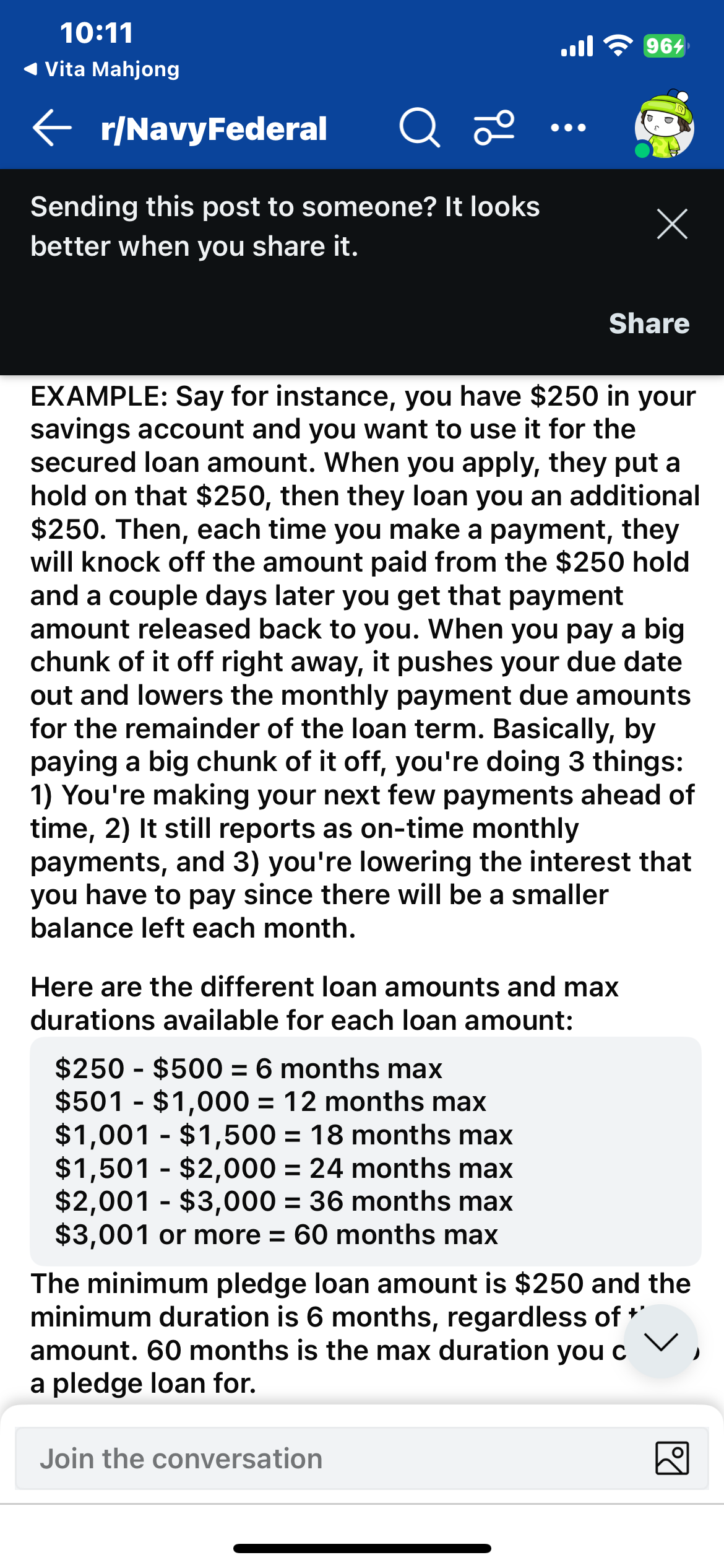 Navy Federal Pledge Loan