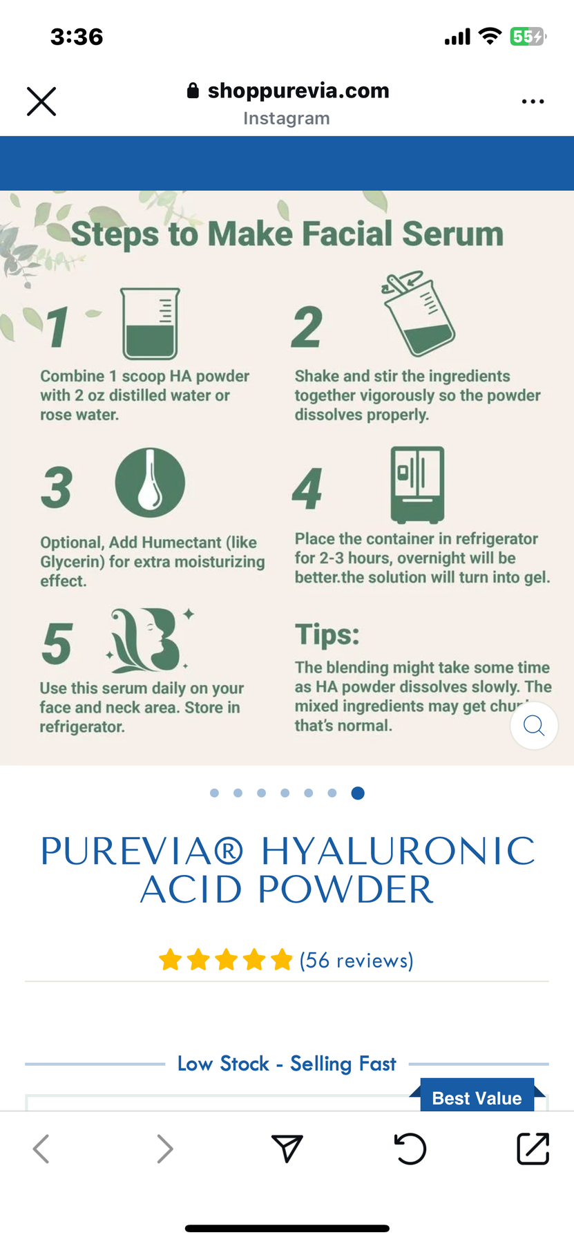 Purevia Hyaluronic Acid