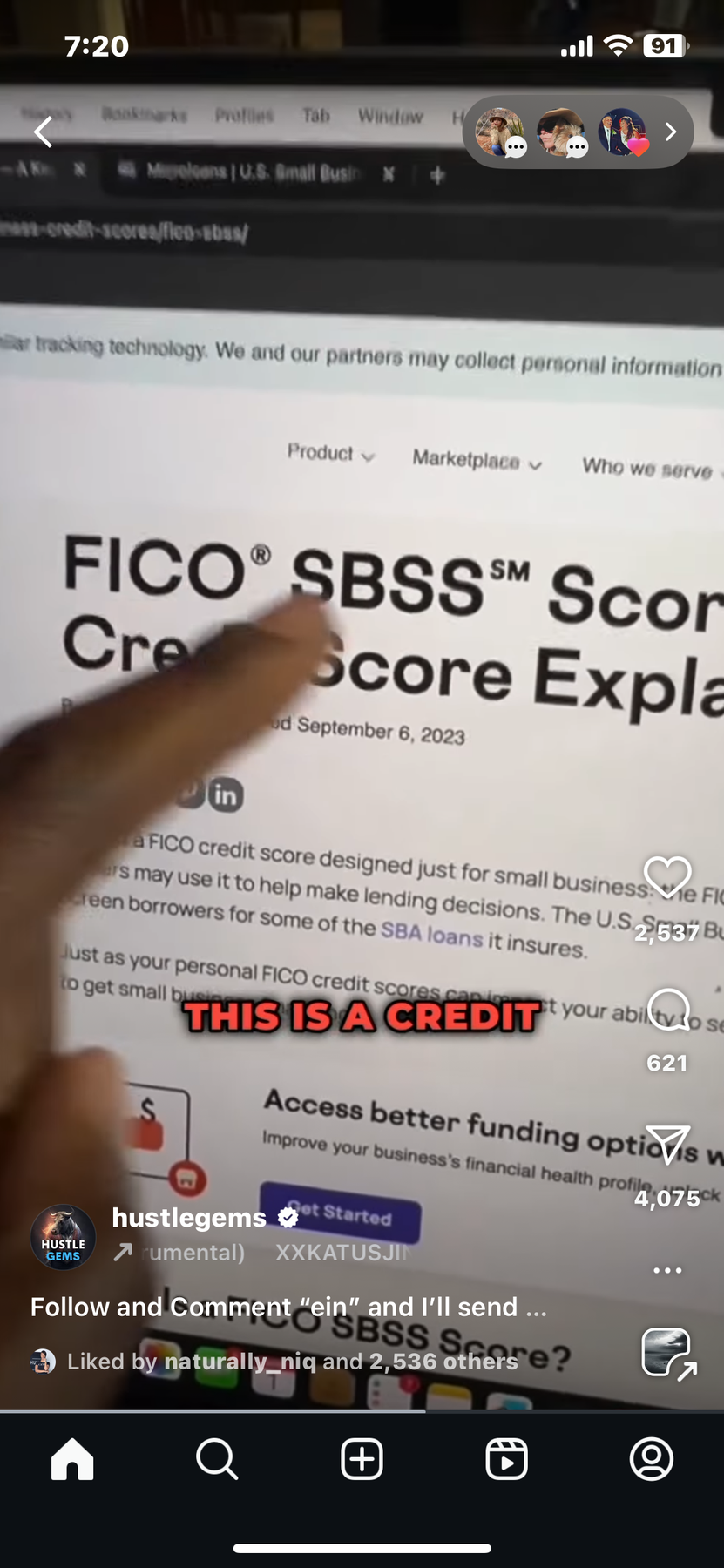 FICO SBSS Score