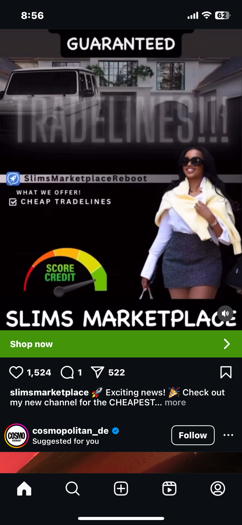 Slims Marketplace Tradelines