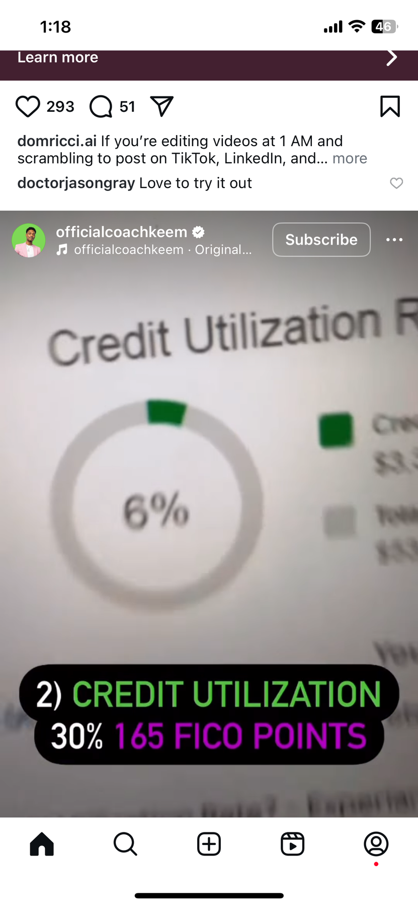 Credit Utilization 30% 165 FICO Points