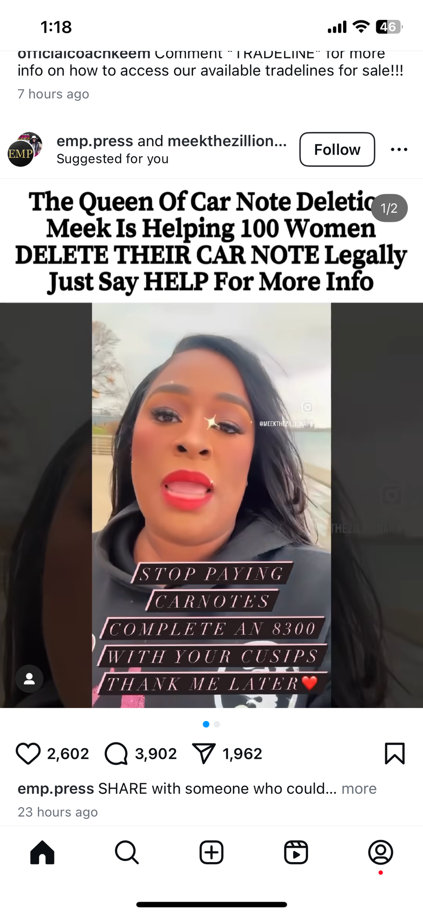 Car Note Deletion Warning