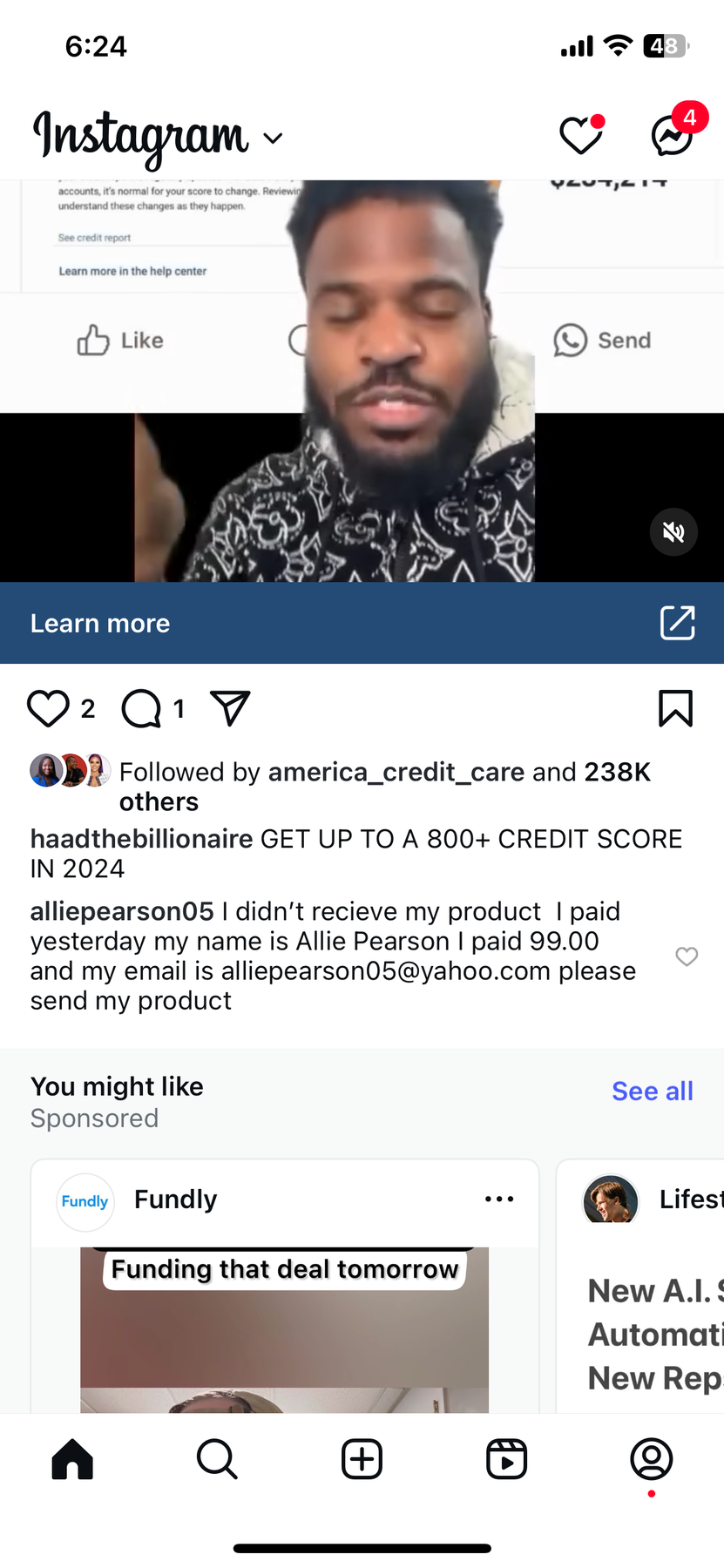 haadthebillionaire Customer Complaint