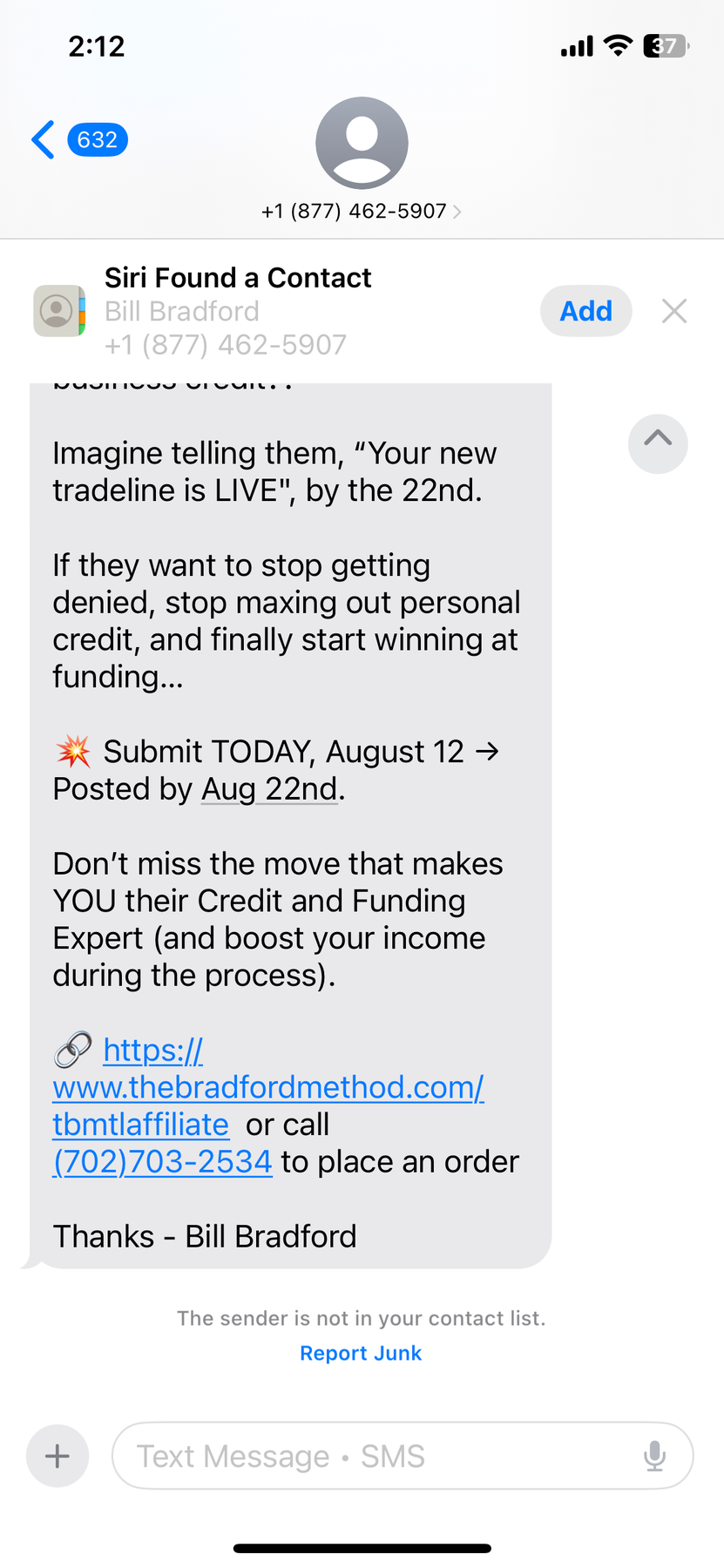 Bradford Method Tradelines