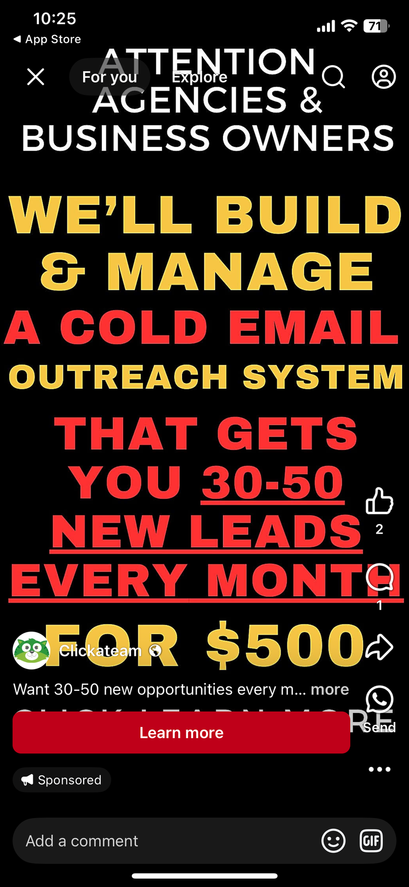 Clickateam Cold Email Outreach