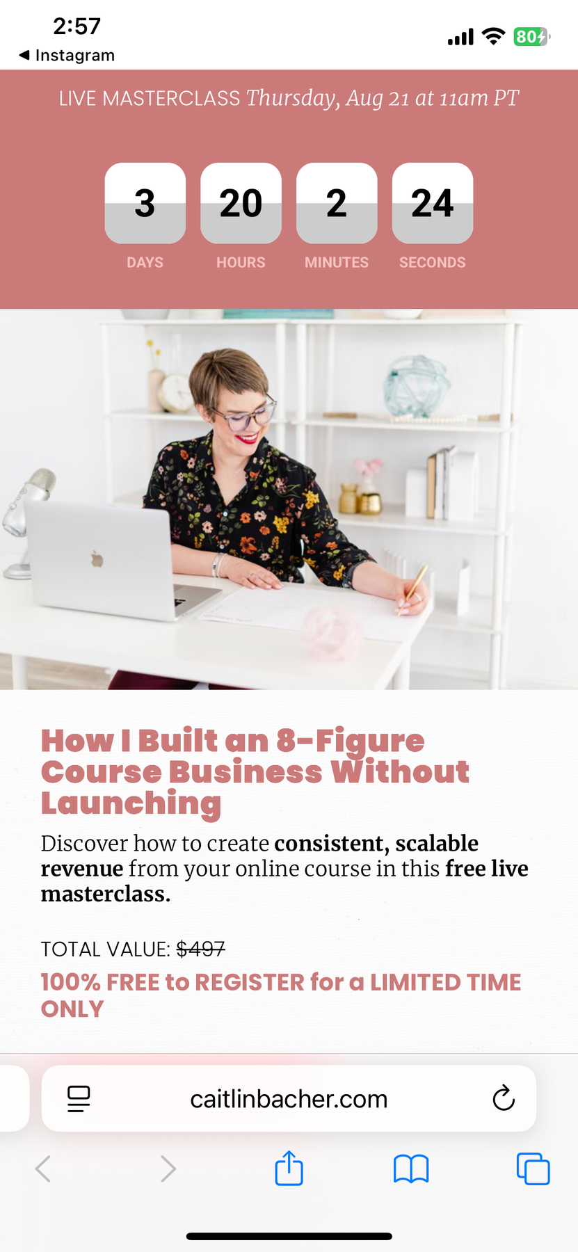 Caitlin Bacher 8-Figure Course