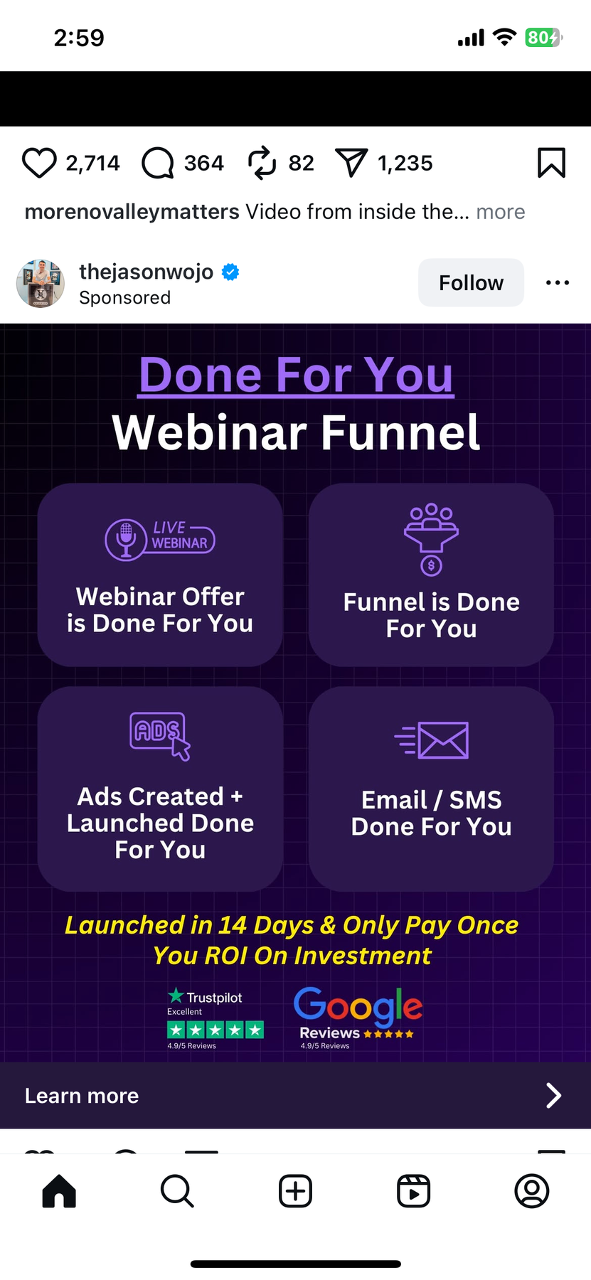 Jason Wojo DFY Webinar Funnel