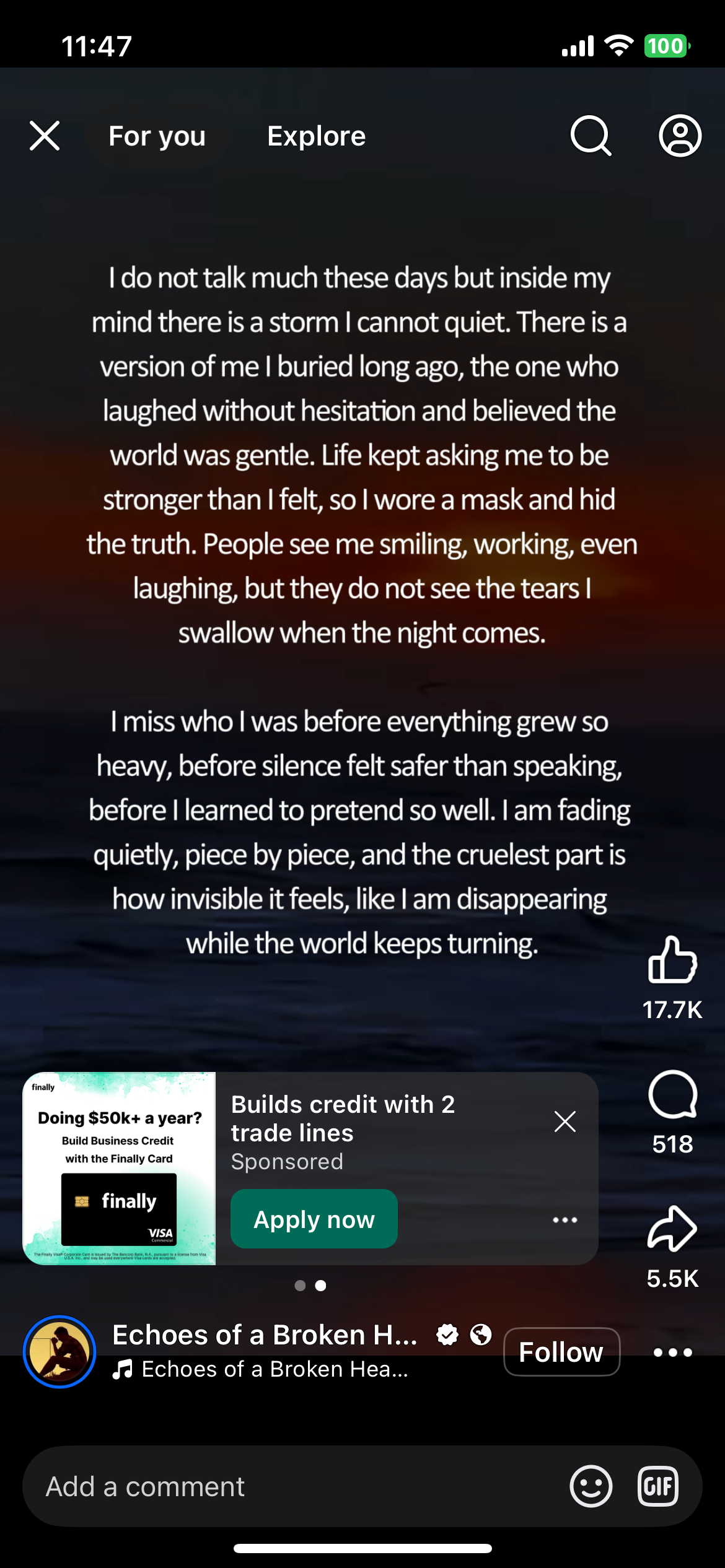 Finally Card Tradelines