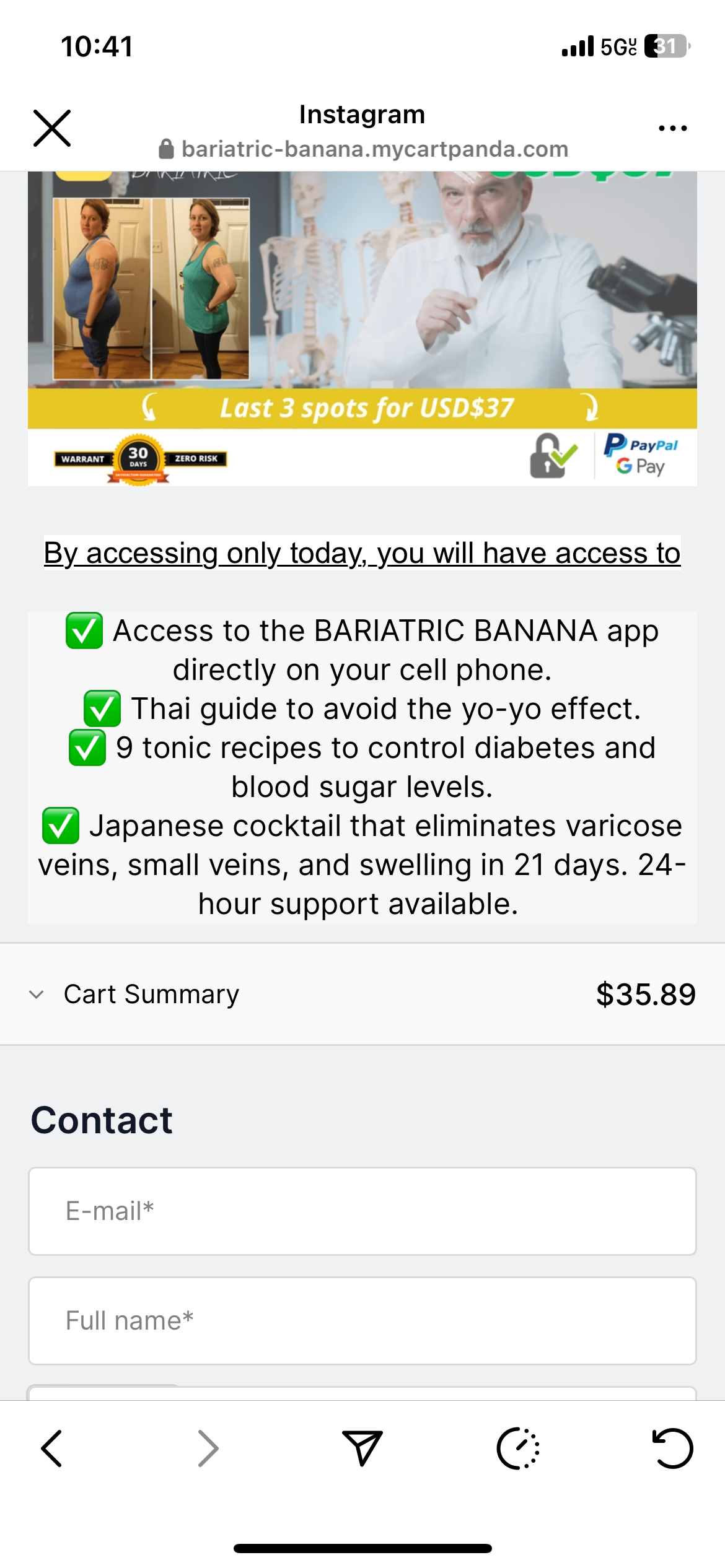 Bariatric Banana Scam